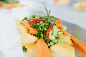 grilled vegetables in the preparation