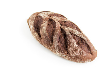 Wheat bread.Homemade freshly baked bread.Healthy food.Isolated on white