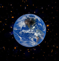 View of the earth from the cosmos. The elements of this image furnished by NASA.