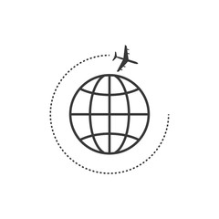 Air travel icon. Vector illustration eps 10