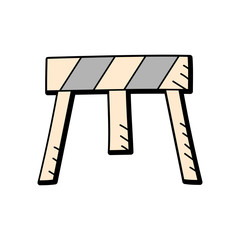 warning board hand drawn vector design. construction icon