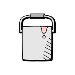 paint cans hand drawn vector design. construction icon