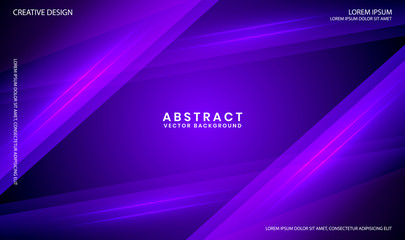 Abstract modern graphic element. Dynamic colored stripes shapes. Futuristic style design for poster, flyer, brochure etc. Minimal geometric background with purple and blue color for landing page