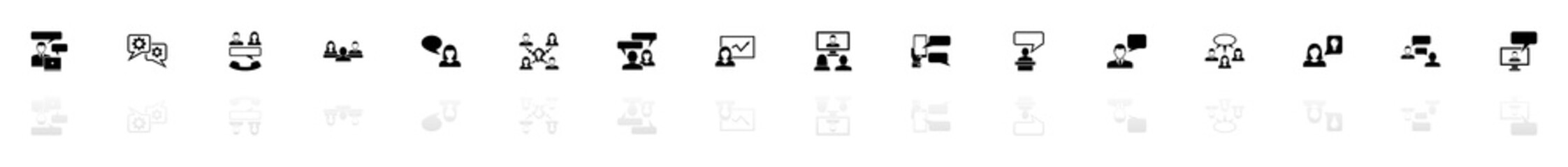 Business Communication - Flat Vector Icons