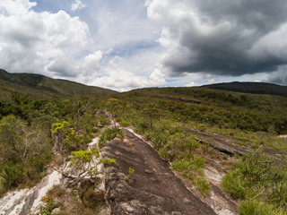Valley view and clouds