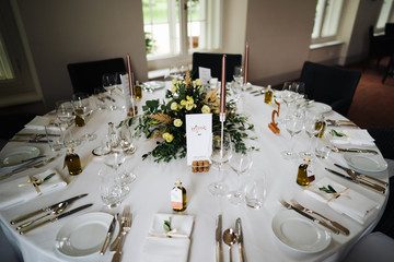 photo of dinner tables at a wedding