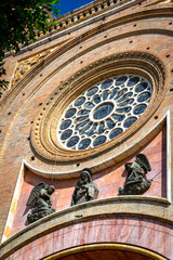 Cathedral of la Inmaculada Concepci&oacute;n, in downtown Cuenca, UNESCO World heritage site, Ecuador, on a sunny beautiful morning.
