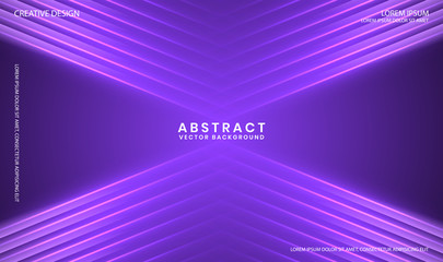 Abstract modern graphic element. Dynamic colored stripes shapes. Futuristic style design for poster, flyer, brochure etc. Minimal geometric background with purple and blue color for landing page