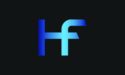 HF,  FH Letter Logo Design with Creative Modern Trendy Typography and monogram logo. Initial letter HF or FH logo.