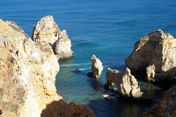 Ponta da Piedade, a very picturesque coastal stretch in Lagos in the Algarve