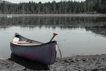 canoe on lake