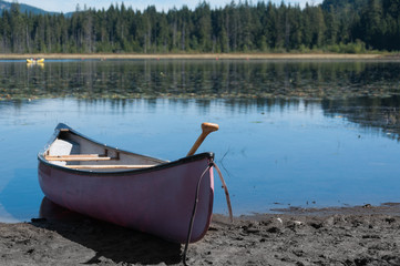 canoe on lake