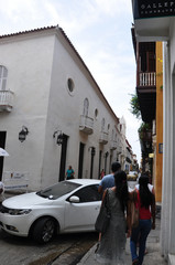 street in the old town of Cartagena