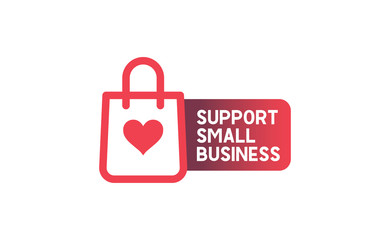 Support small business sticker. Popular Social Media design. Vector file. Buy local.