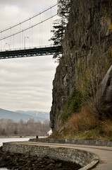 bridge over the river in the mountains