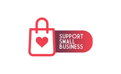 Support small business sticker. Popular Social Media design. Vector file. Buy local.
