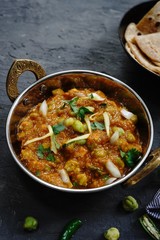 Green Chana Masala with Roti/ Hare channe ki sabzi