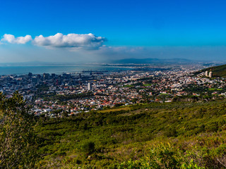 City scape of Cape town from Table Mountain
