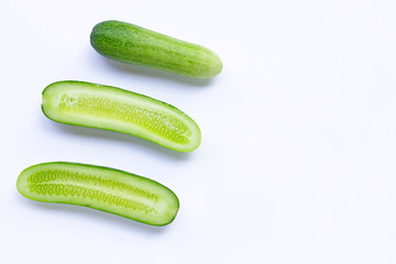 Cucumbers isolated on white background