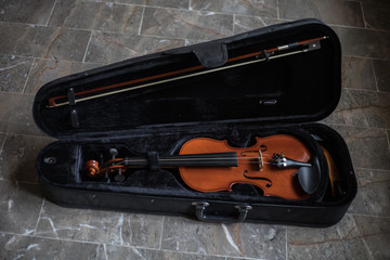 A boy playing violin in quarantine