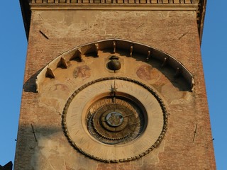 Mantua, Italy, Clock Tower, Detail