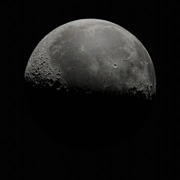 full moon over black