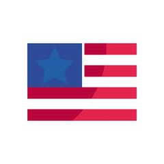 Usa flag flat style icon vector design