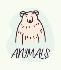 polar bear cartoon animal vector design