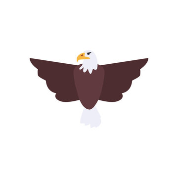 Isolated eagle bird flat style icon vector design