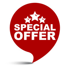 red vector illustration banner special offer