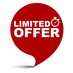 red vector illustration banner limited offer