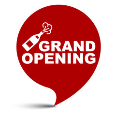 red vector illustration banner grand opening