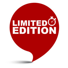 red vector illustration banner limited edition