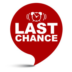 red vector illustration banner last chance