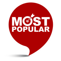 red vector illustration banner most popular