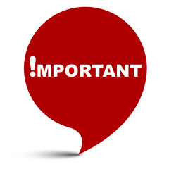 red vector illustration banner important