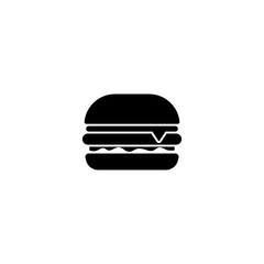 Burger sillhouette. Logo icon vector.