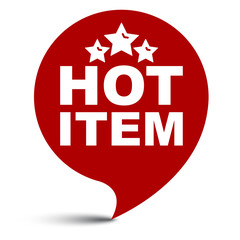 red vector illustration banner hot item