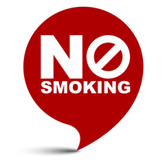 red vector illustration banner no smoking