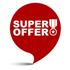 red vector illustration banner super offer
