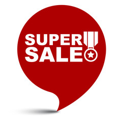 red vector illustration banner super sale
