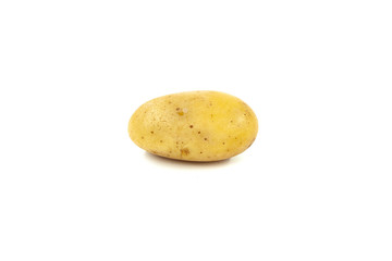 Young potato isolated on white background. Harvest new. 