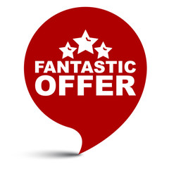 red vector illustration banner fantastic offer