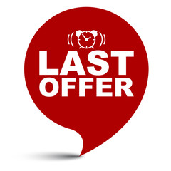red vector illustration banner last offer