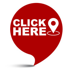 red vector illustration banner click here