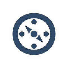 Fototapeta premium Flat compass icon. Navigation, travel tool sign.