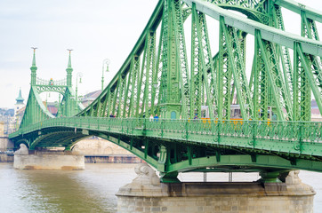 Fototapeta premium Liberty Bridge in Budapest, Hungary.