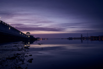 Riverside in the early morning. Blagoveshchensk