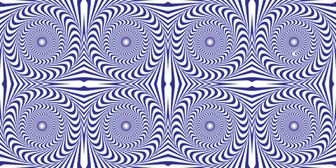 Rotating Circles. Optical Illusion. Hypnotic Of Rotation. Perpetual Rotation Illusion. Optical Illusion Spin Cycle. Seamless Pattern. Psychedelic optical spin illusion vector background