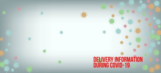 Delivery During COVID-19 Banner. Virus Protection Flat Corona Web 